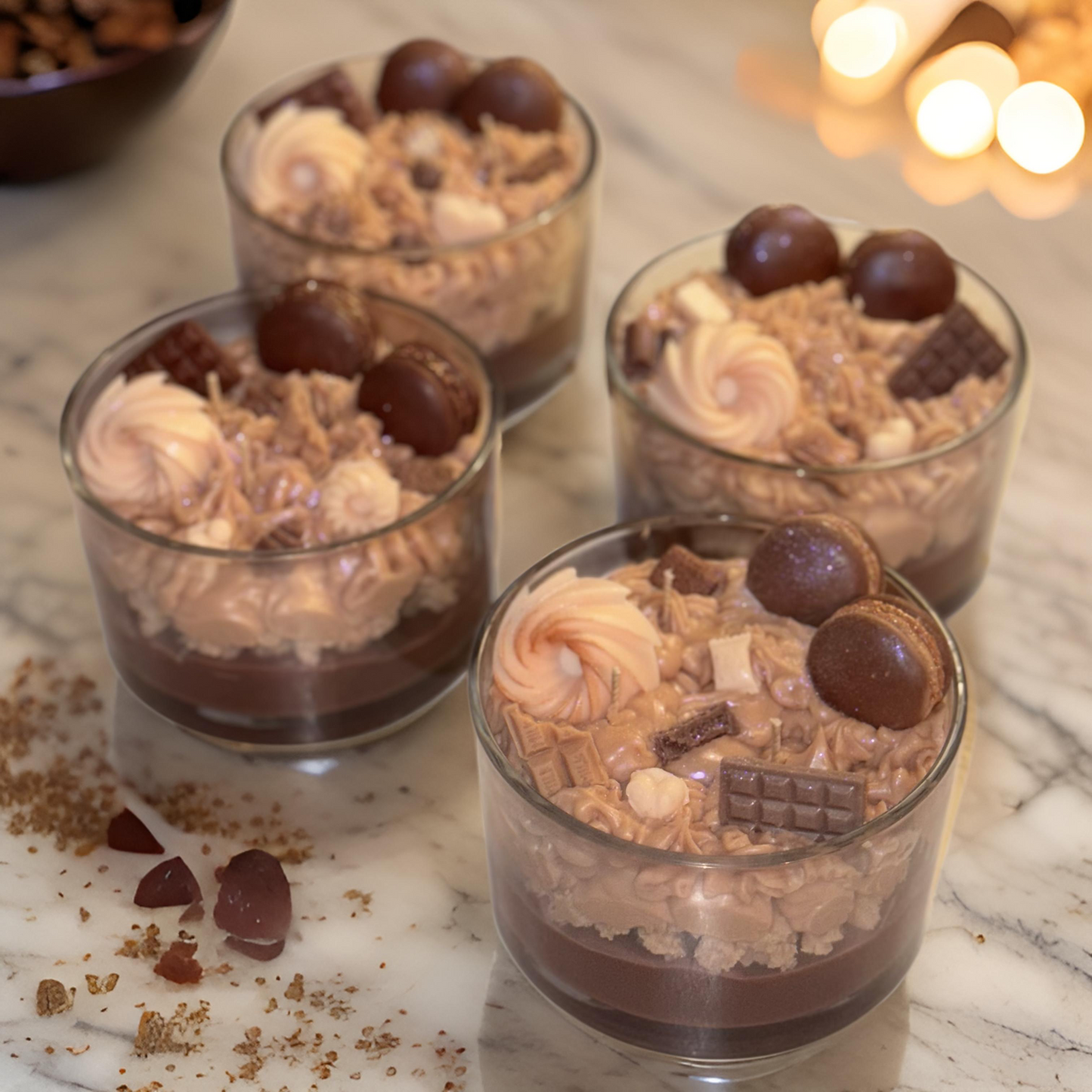 Large Chocolate Cheesecake Candle