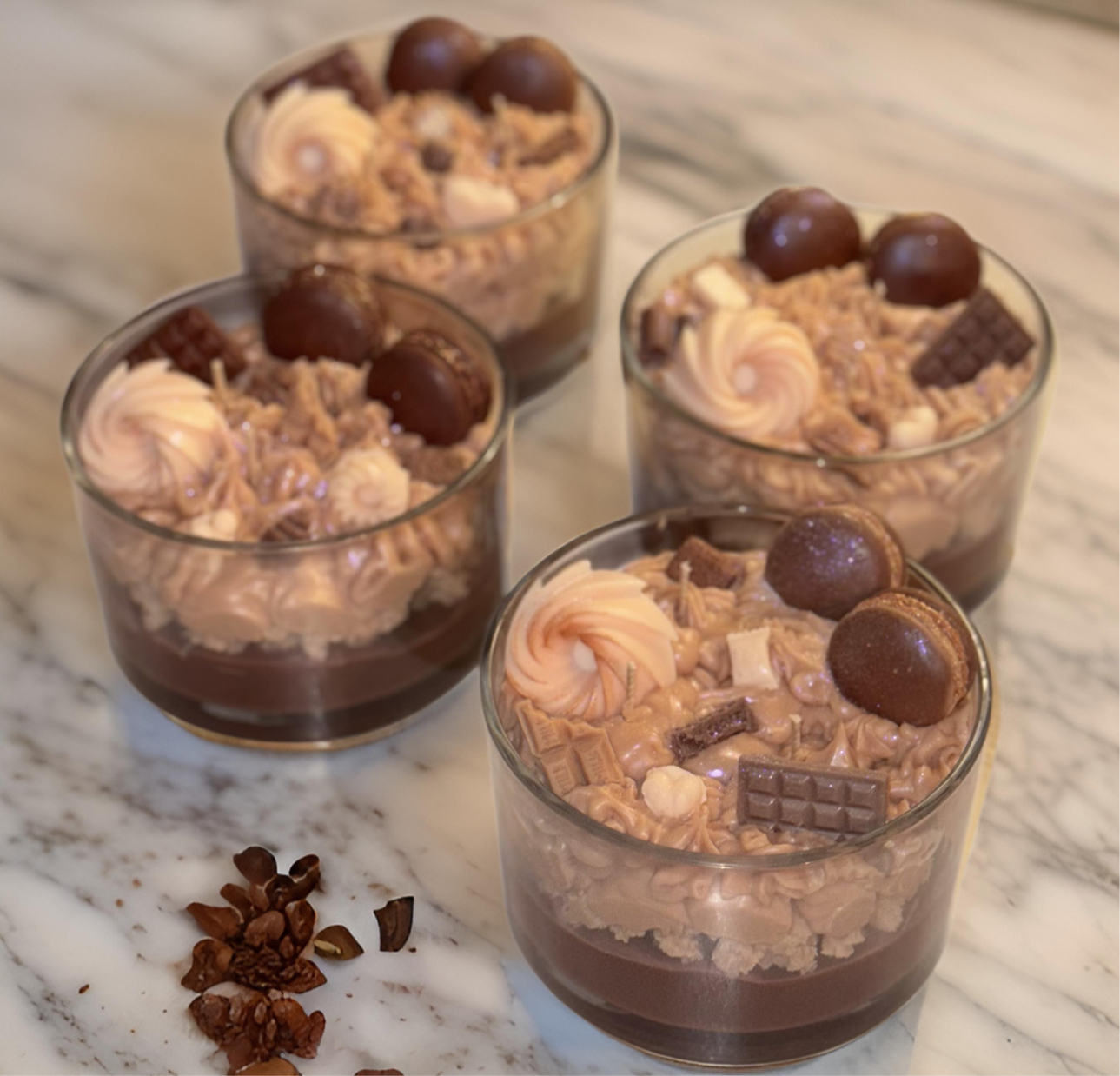 Large Chocolate Cheesecake Candle