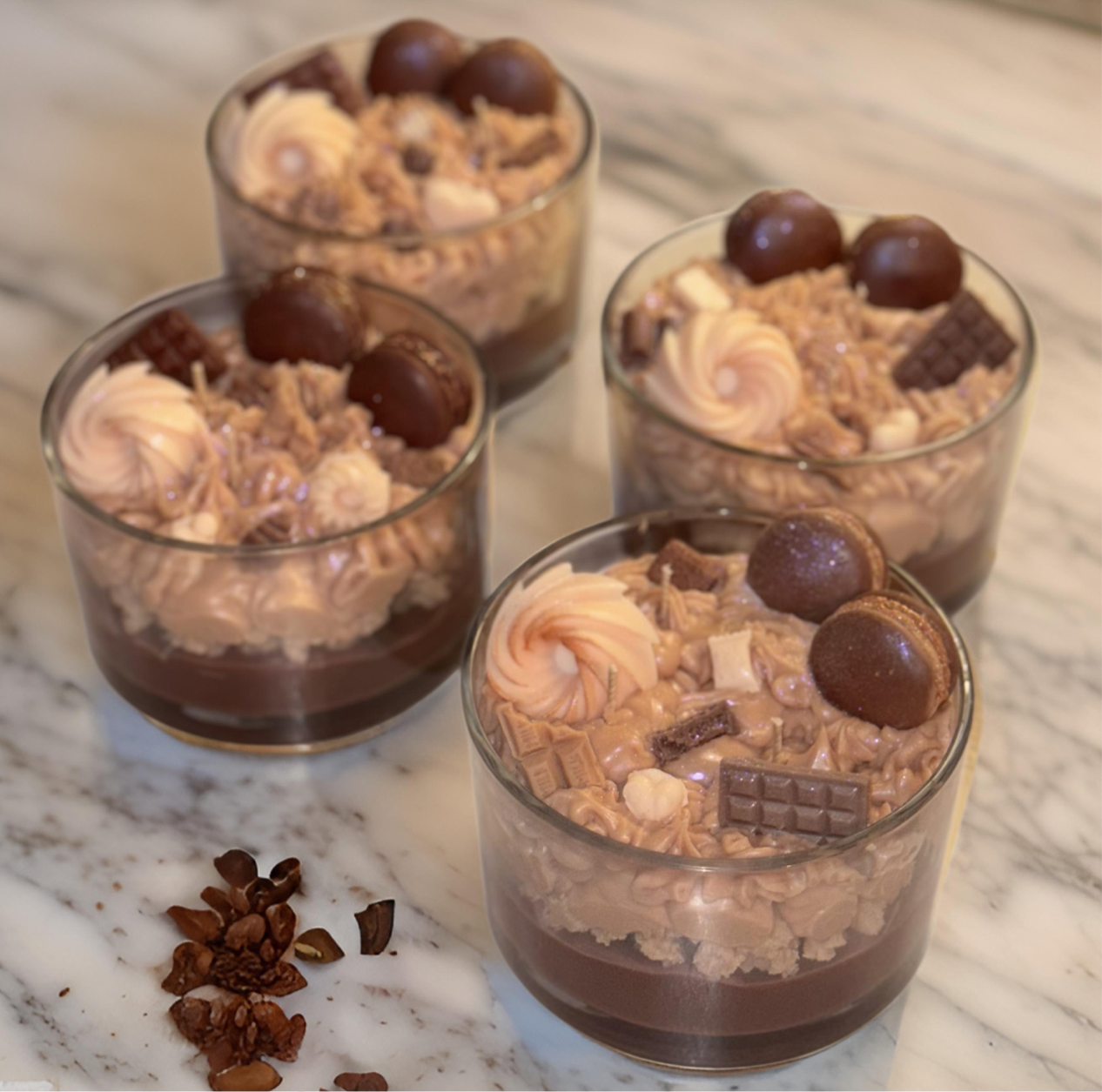 Large Chocolate Cheesecake Candle