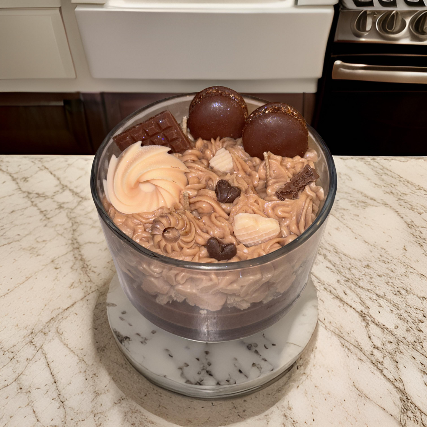 Large Chocolate Cheesecake Candle