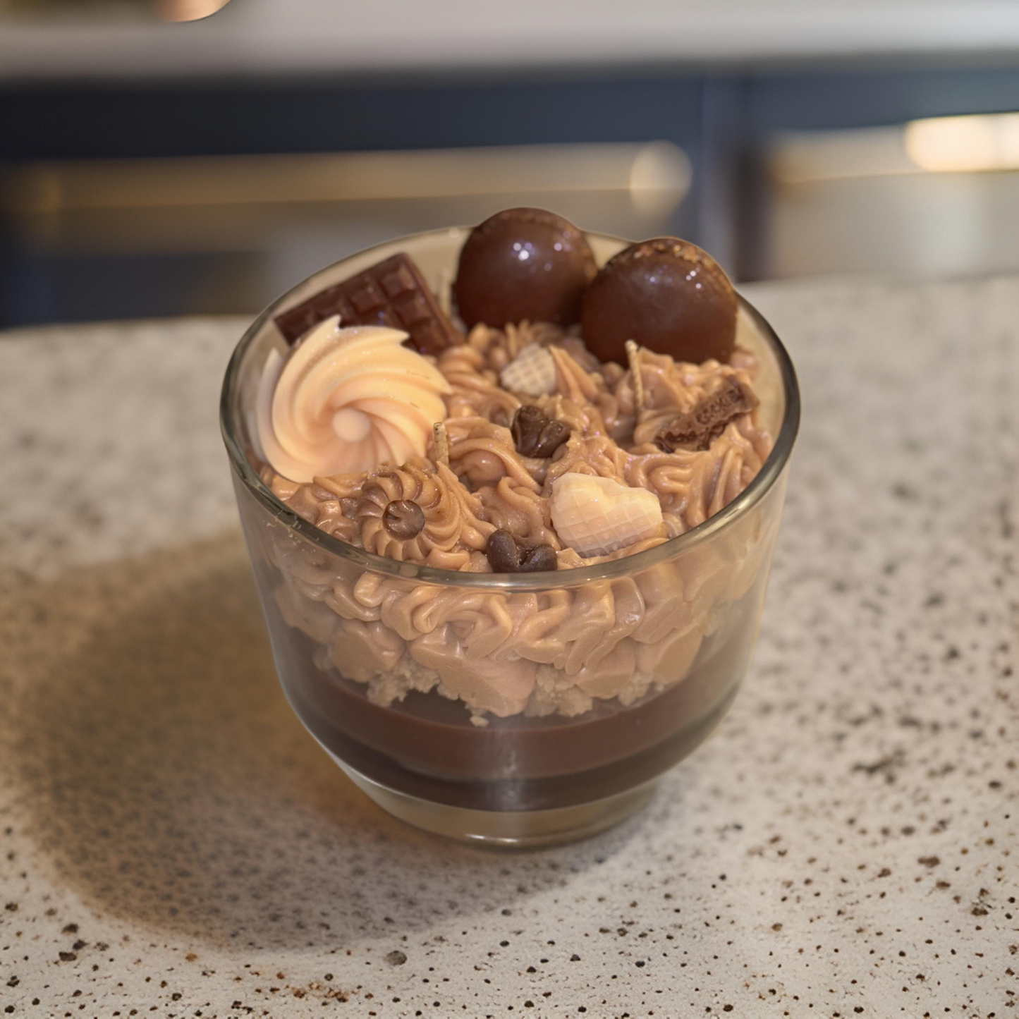 Large Chocolate Cheesecake Candle